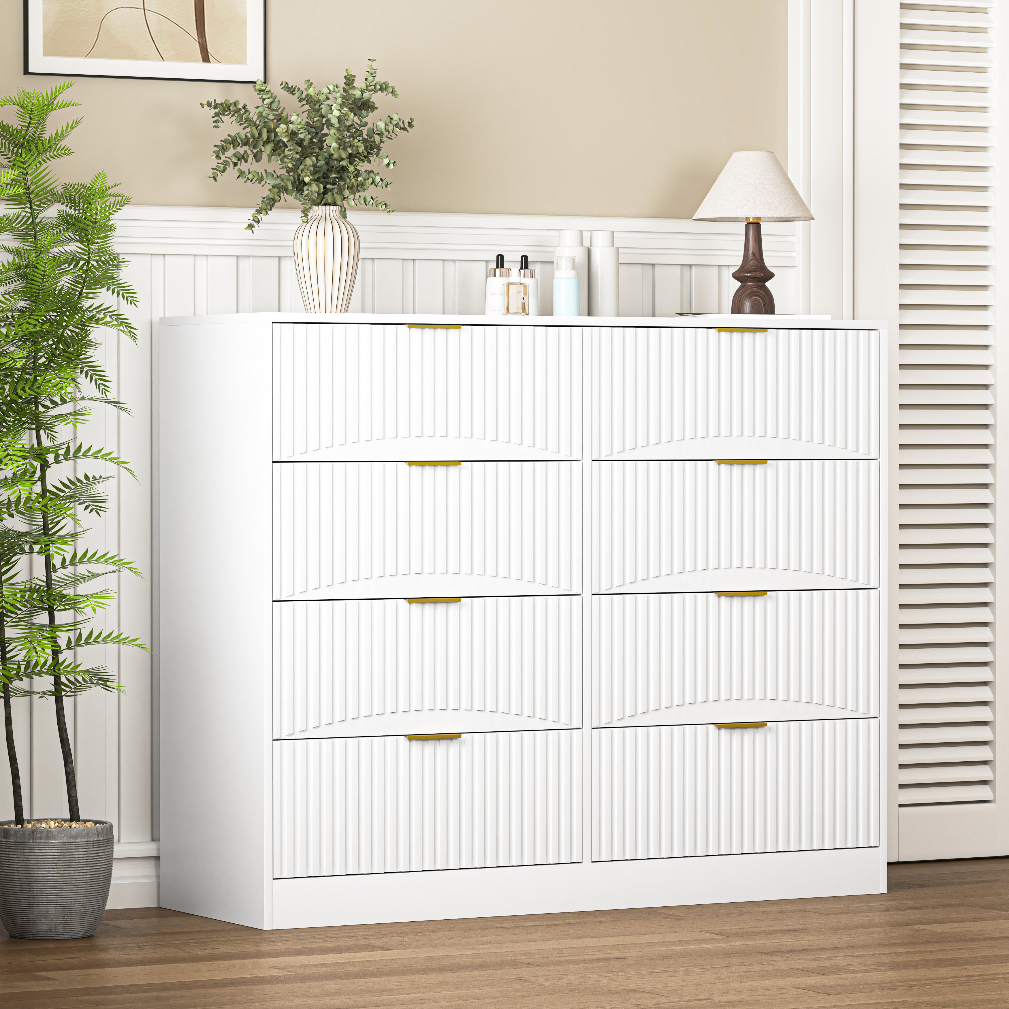 Ophelia & Co. Modern 8 Drawers Dresser Chests For Bedroom,47.2" Wide